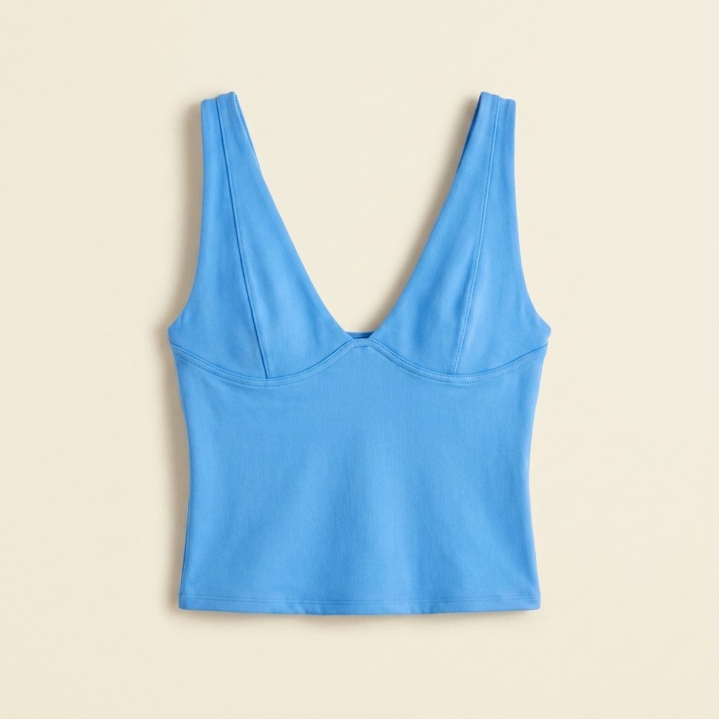 Diva crop tank top product flat lay