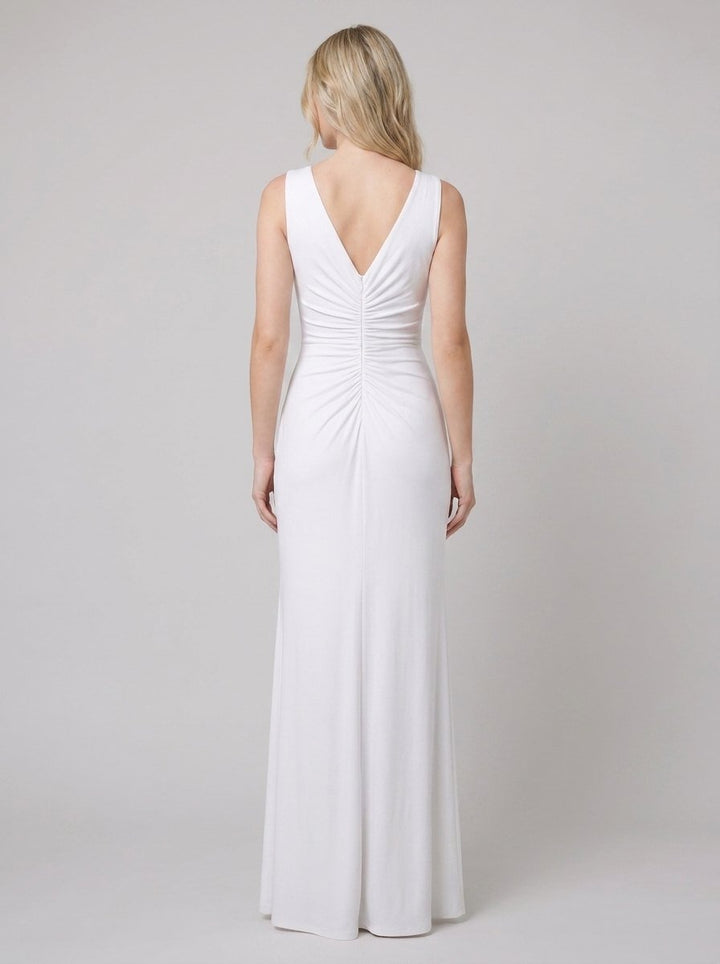 Diva ruched maxi dress back view