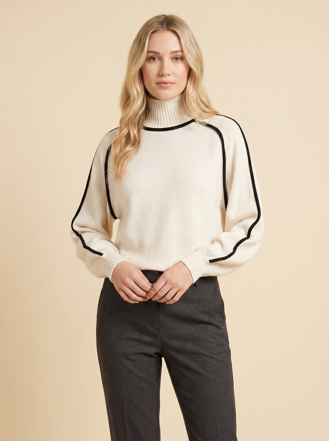 Dora turtleneck sweater white