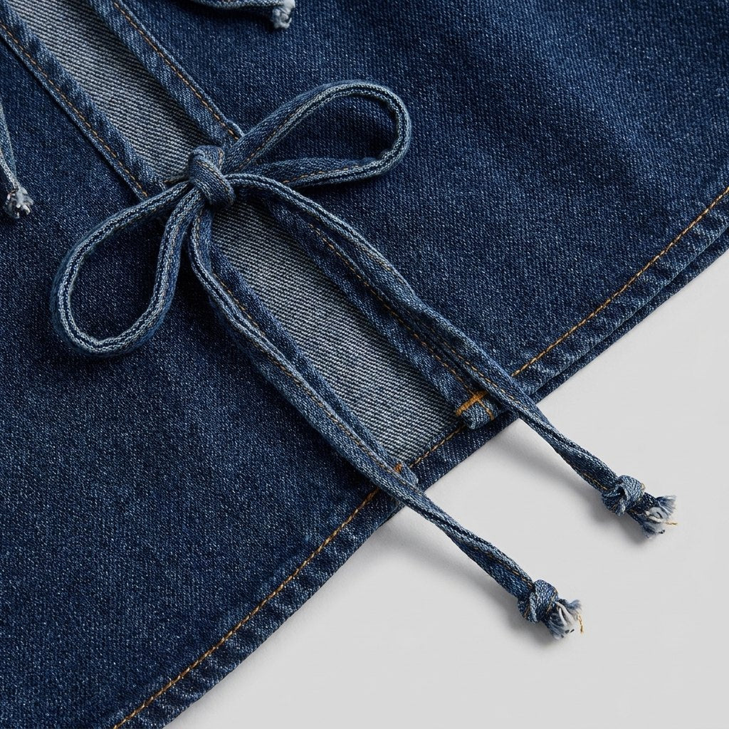 Doretta denim fabric close up