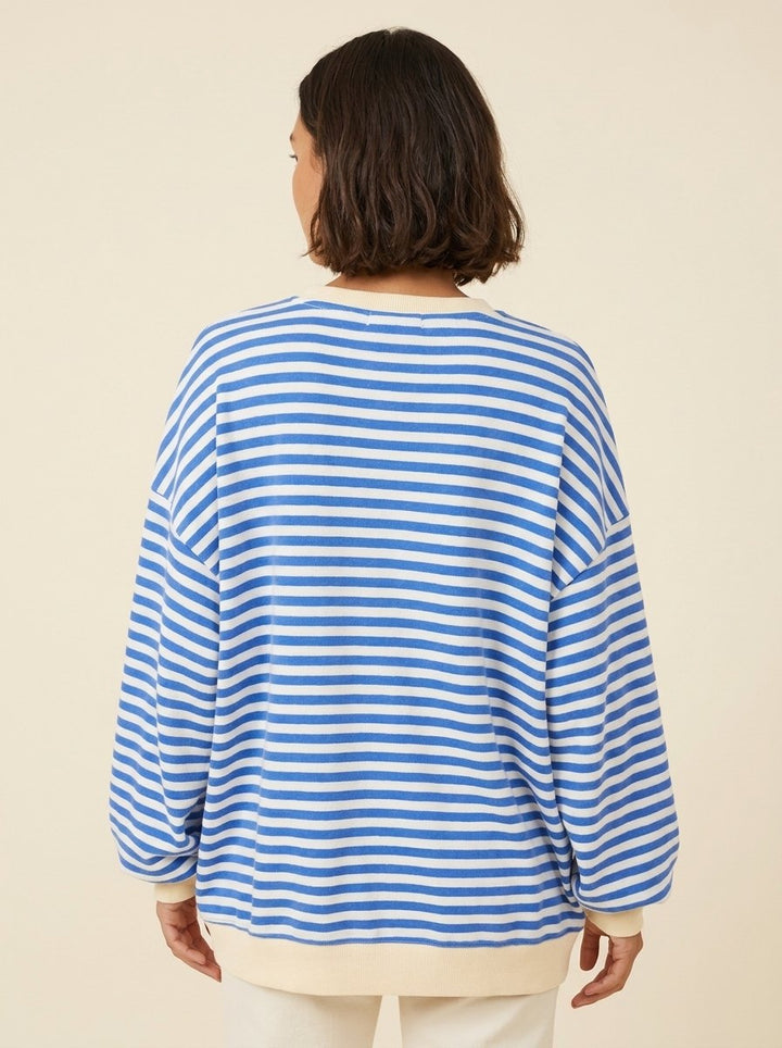 Dorie striped sweater back view