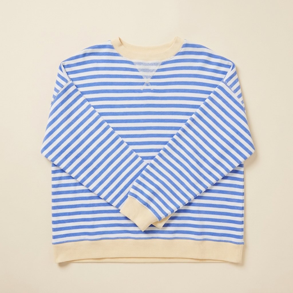 Dorie striped sweater flat lay
