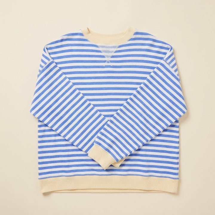 Dorie striped sweater flat lay