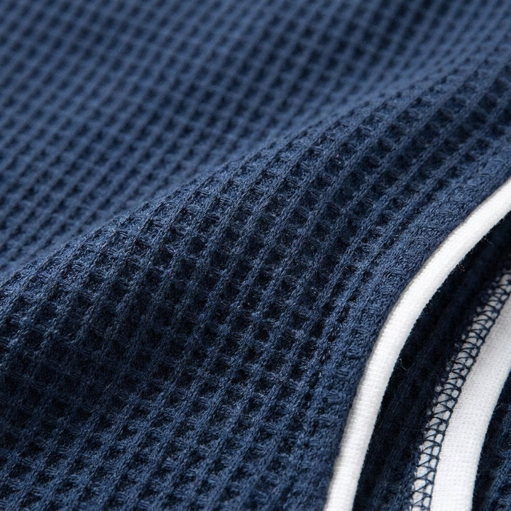 Echelon Lounge Set waffle-knit fabric close-up