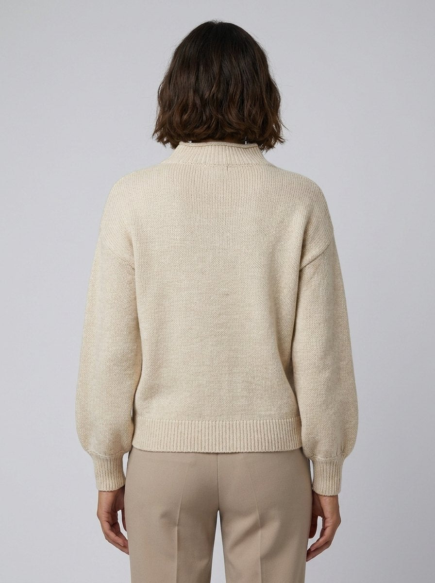 Ella cozy knit sweater back view