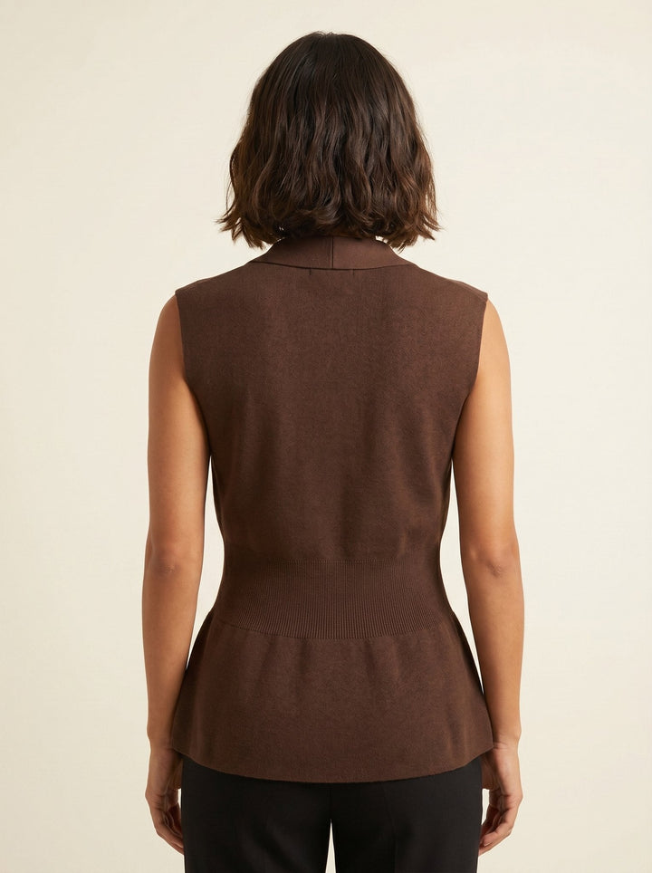 Elsa knit gilet back view
