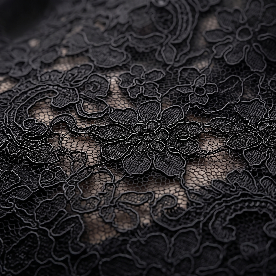 Elsbeth floral lace and scalloped edging detail
