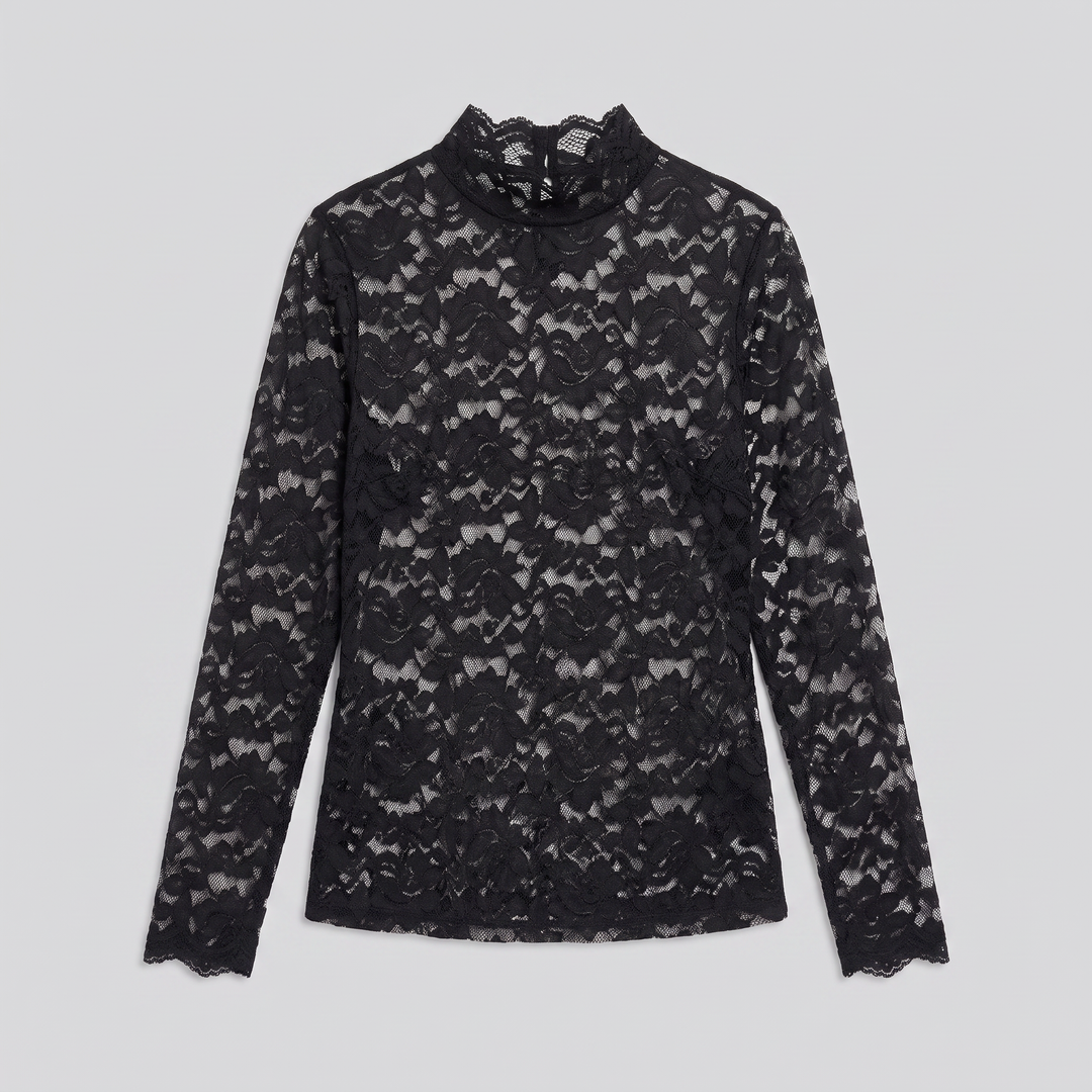 Elsbeth floral lace blouse product flat lay