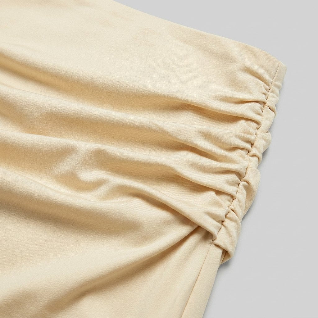 Elysia cream co-ord set fabric close-up
