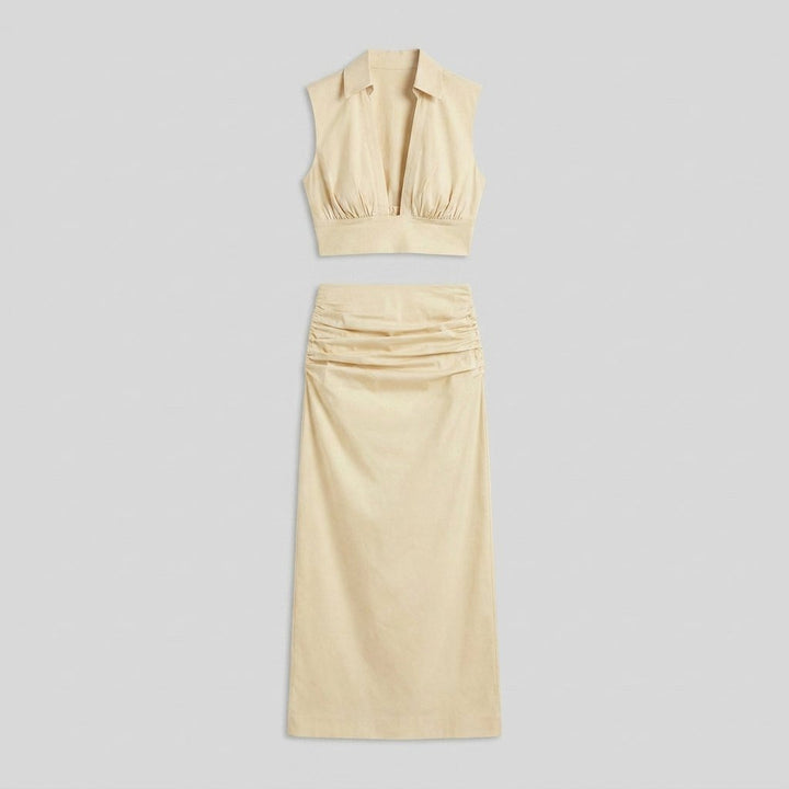 Elysia cream co-ord set product flat lay