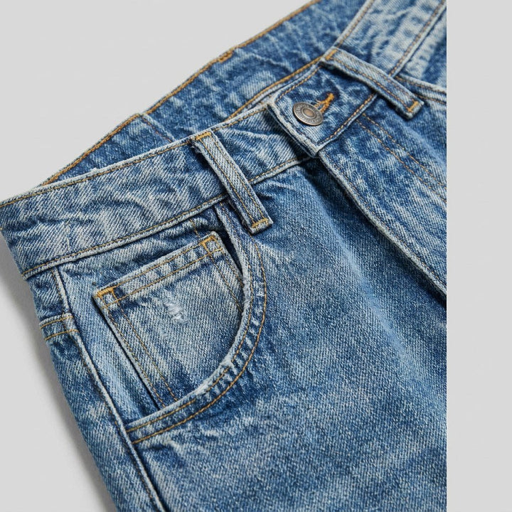 Elysian wide-leg jeans denim fabric close-up