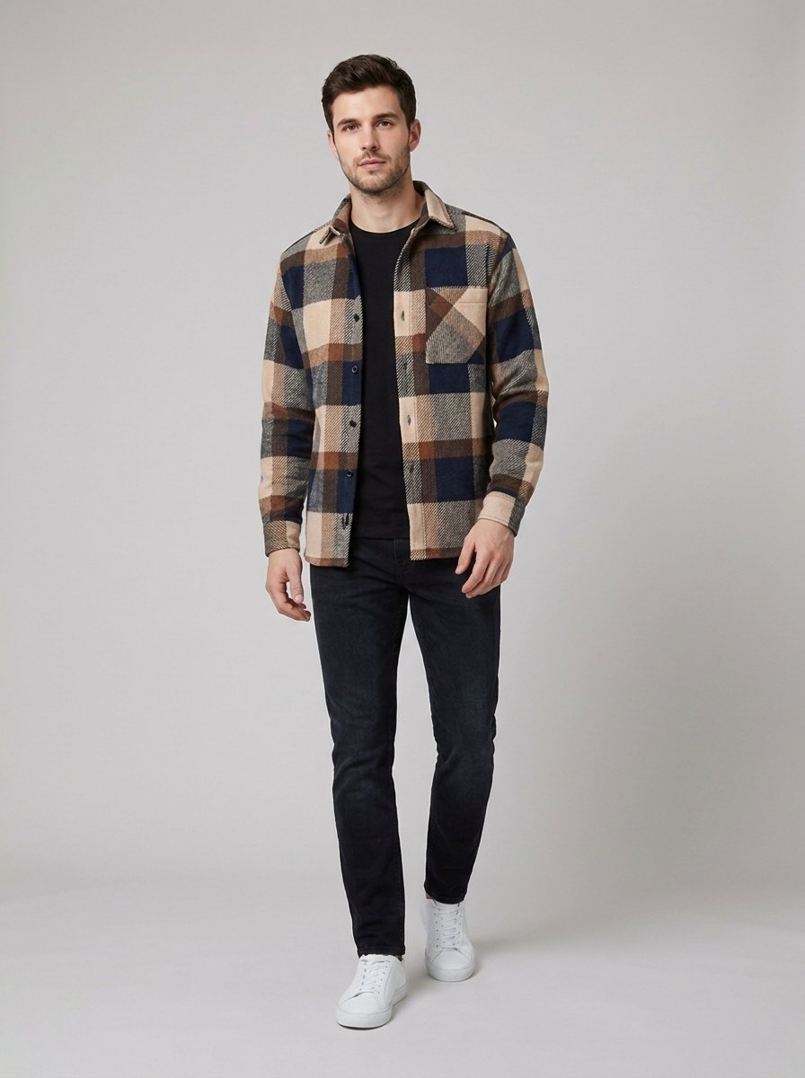 Elysian Winter Shirt - Dark Brown check