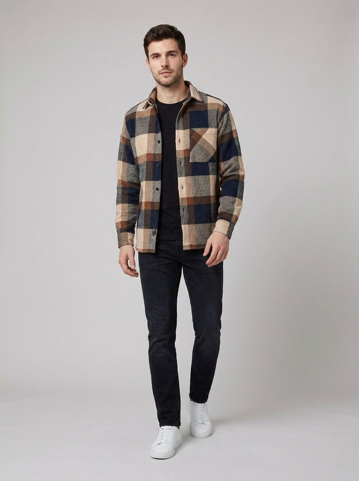 Elysian Winter Shirt - Dark Brown check