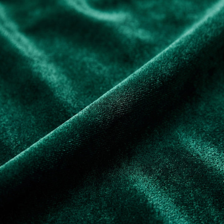Close-up of the green crushed velvet fabric - The store Vancouver
