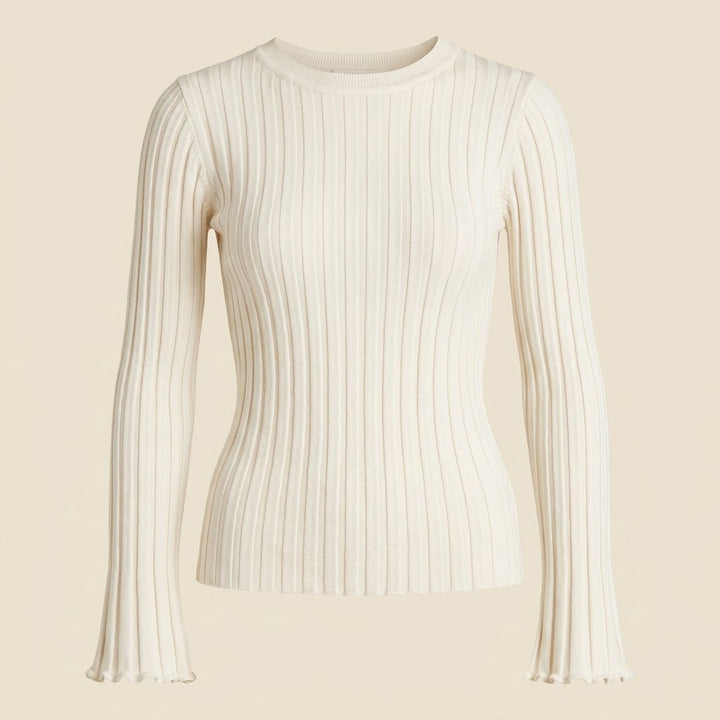 Emie ruffle knit top product flat lay
