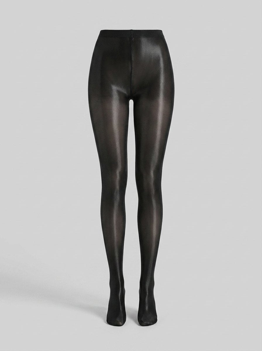 Esmee shiny tights black front