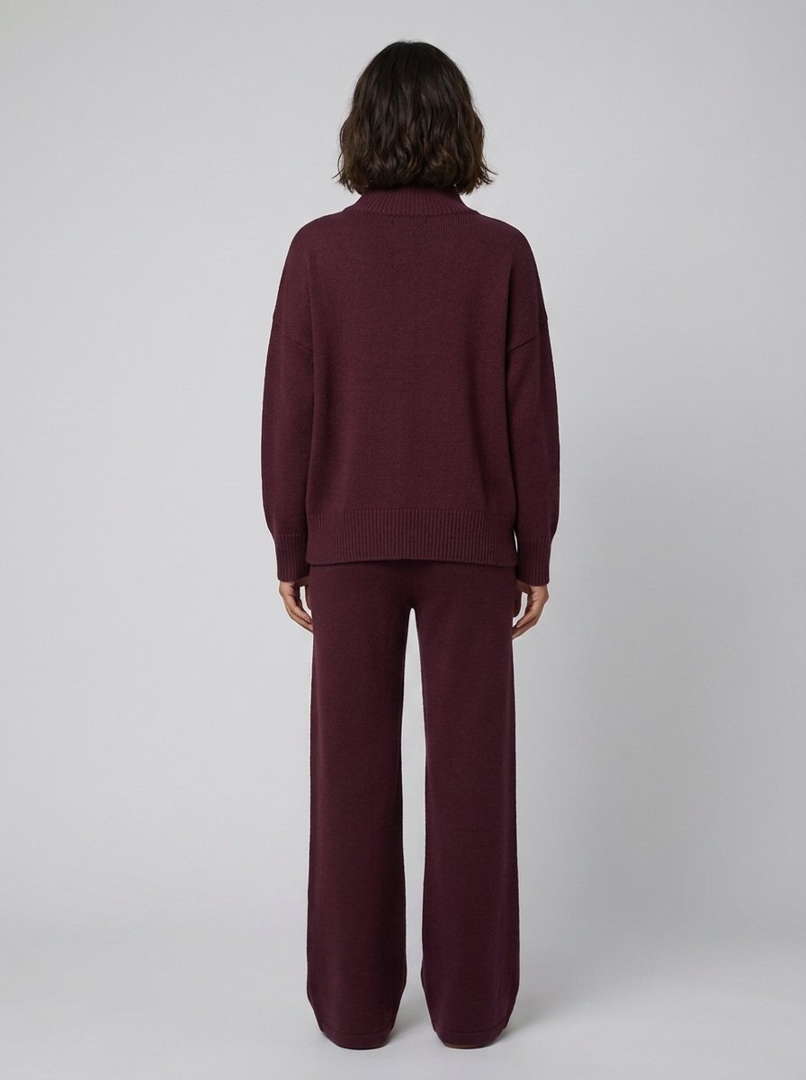 EVA knit two-piece set back view