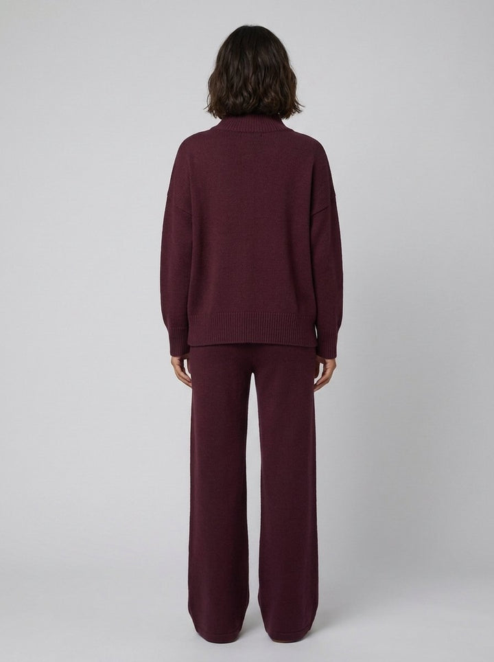 EVA knit two-piece set back view