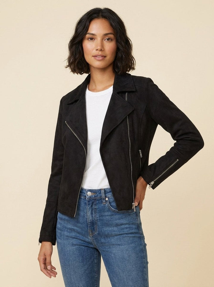 Faux Luxe moto jacket black