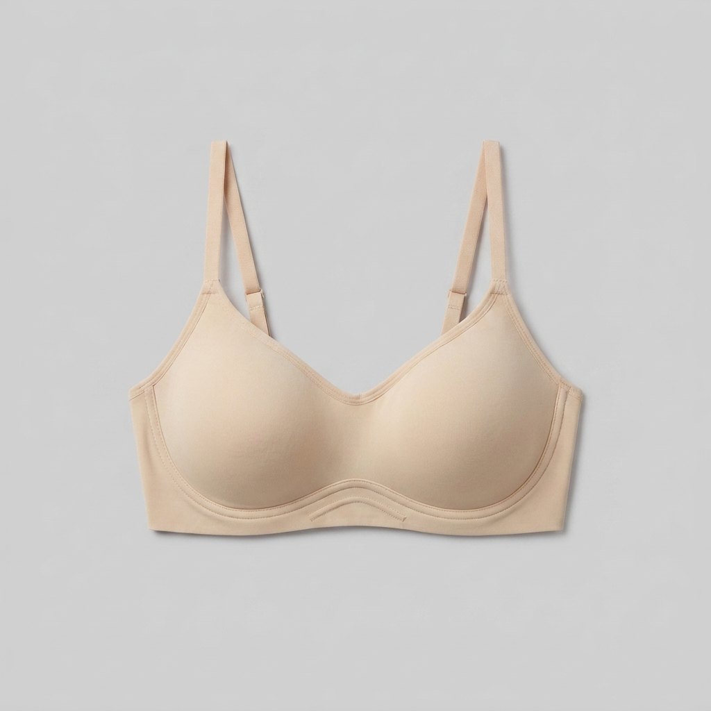 Fenna non-wired flex bralette nude front flat lay