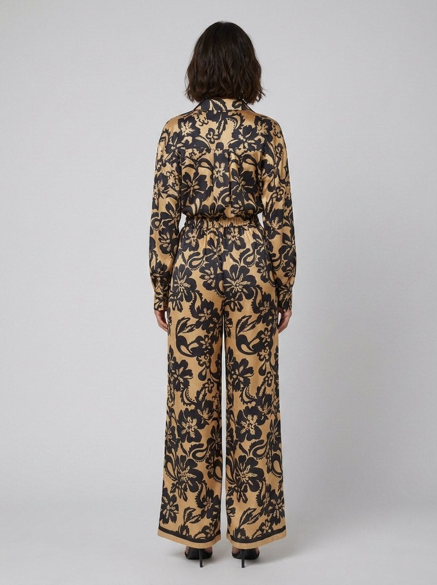 Fiora floral wide-leg jumpsuit back