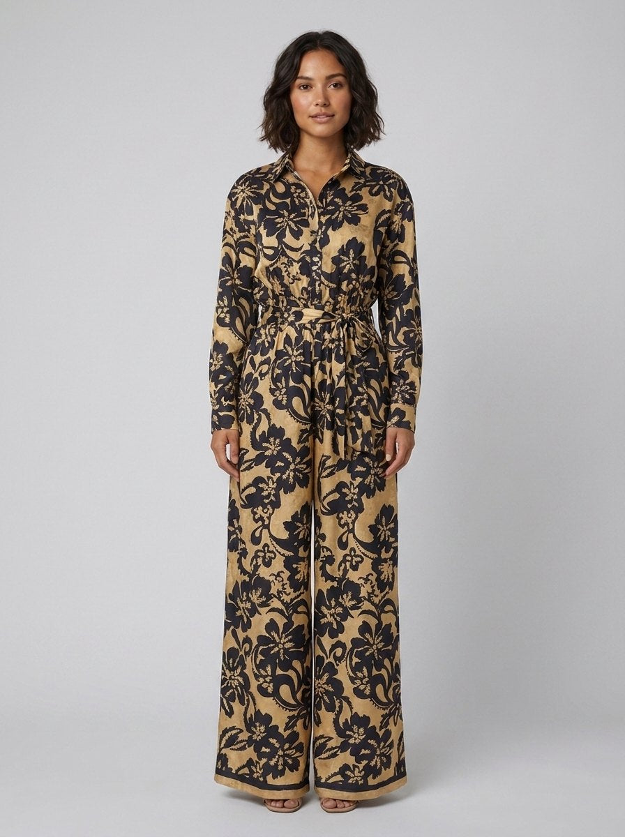 Fiora floral wide-leg jumpsuit front