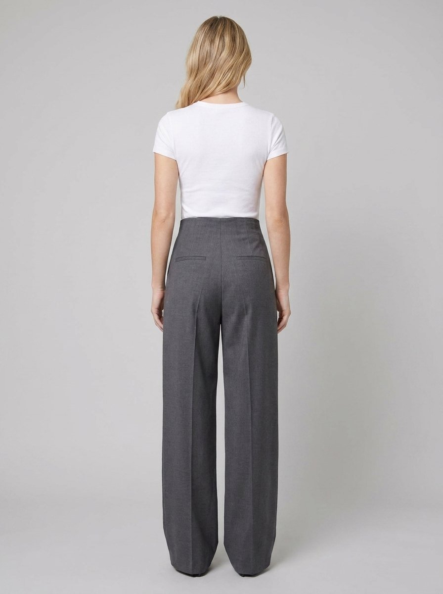 Fiora wide-leg trousers back view