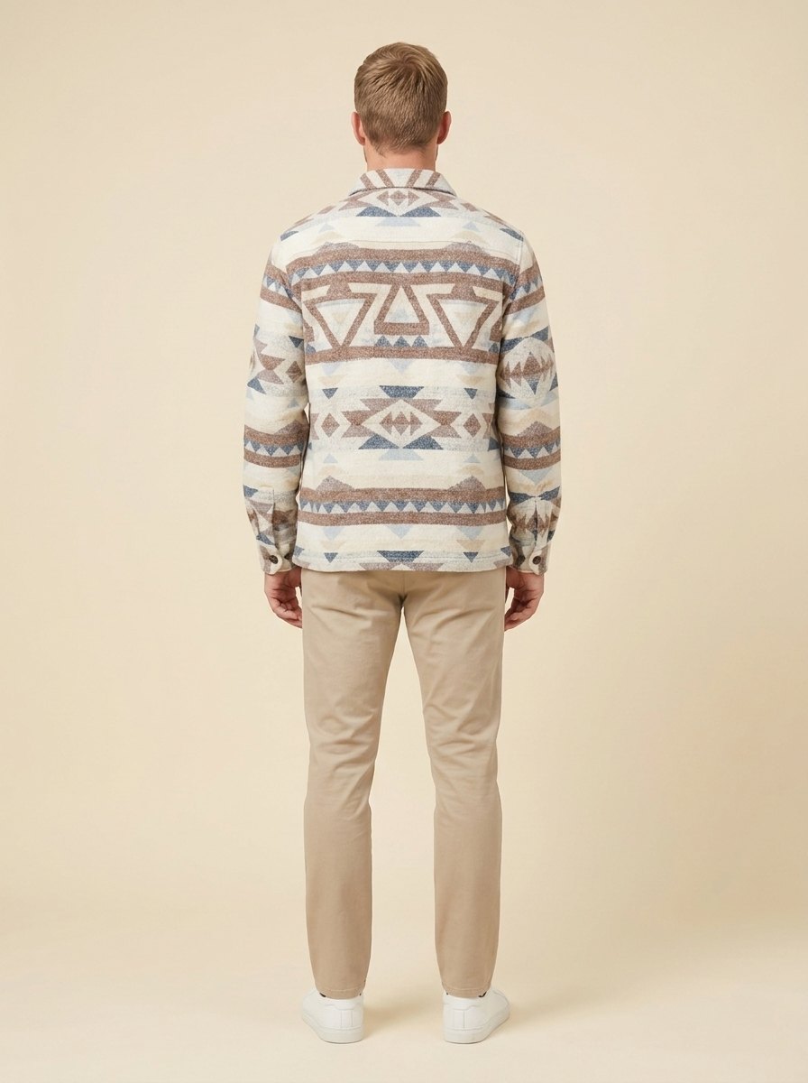 Gian Aztec jacket back on male model