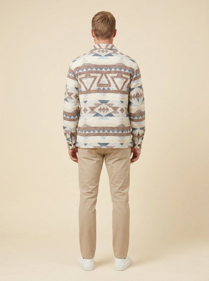 Gian Aztec jacket back on male model