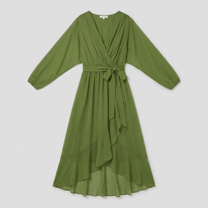 Ginevra chiffon dress product flat-lay