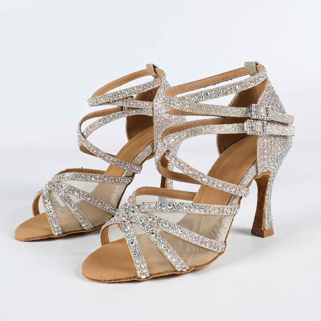 Glimmer crystal dance heels pair