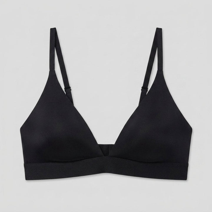 Glimmer Triangle Bralette black front flat-lay