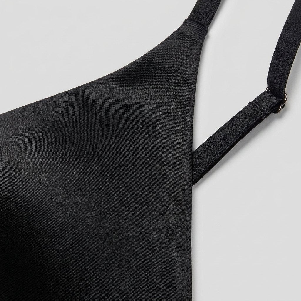 Glimmer Triangle Bralette stretch nylon fabric detail