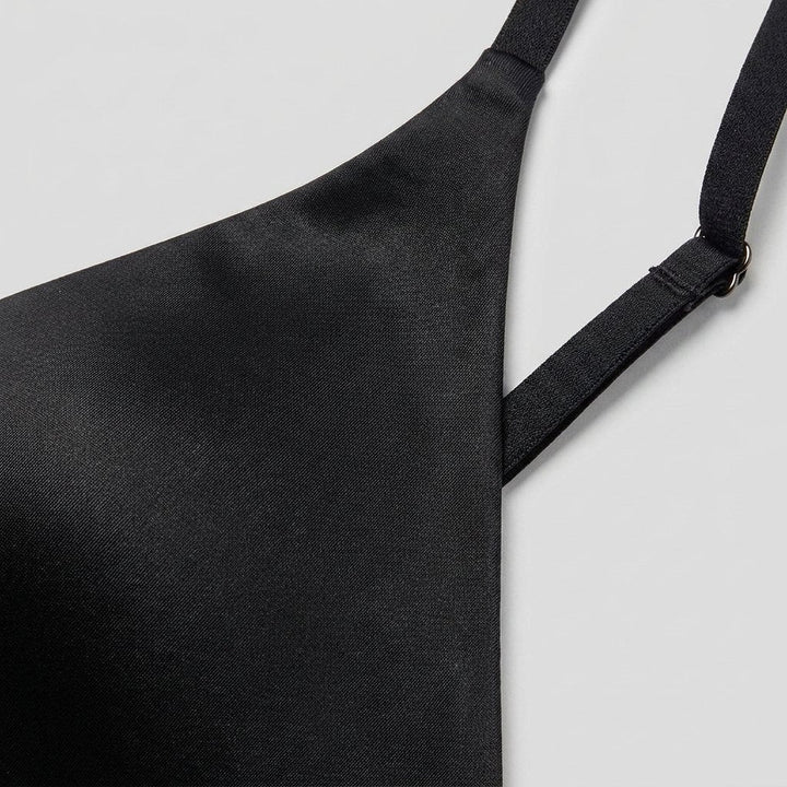 Glimmer Triangle Bralette stretch nylon fabric detail