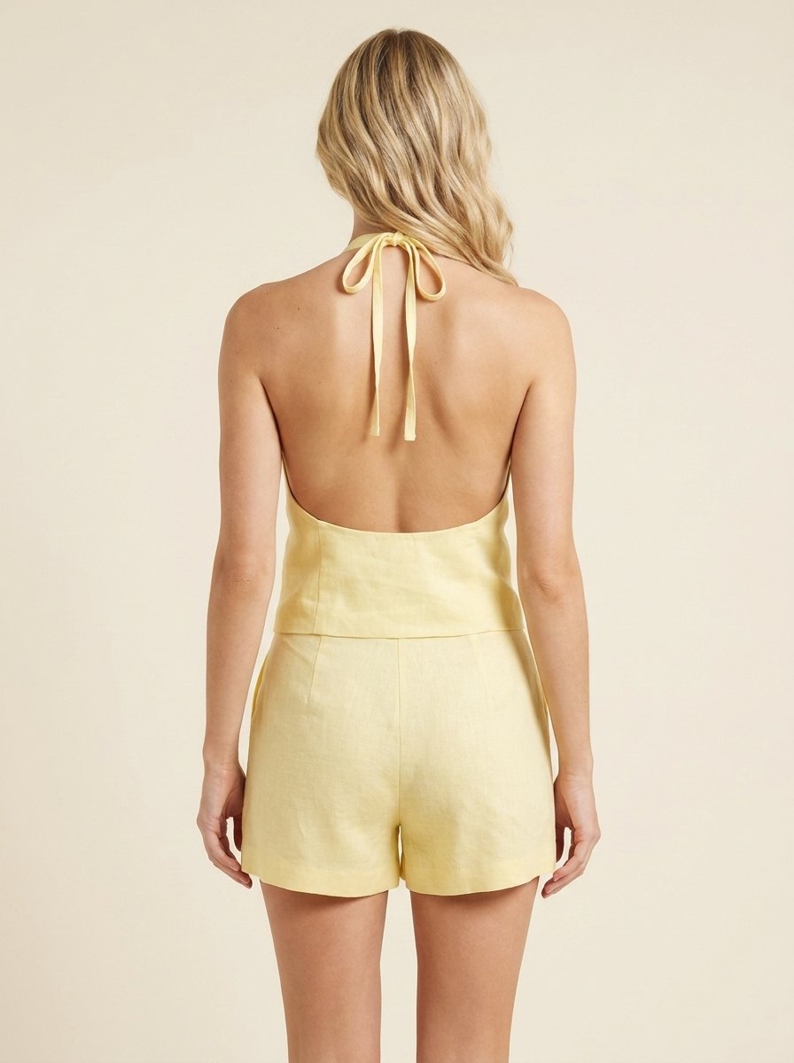 Golden two-piece set open back