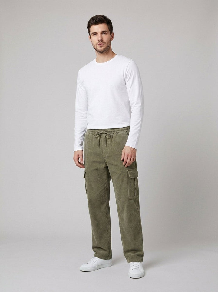 Harper corduroy pants green