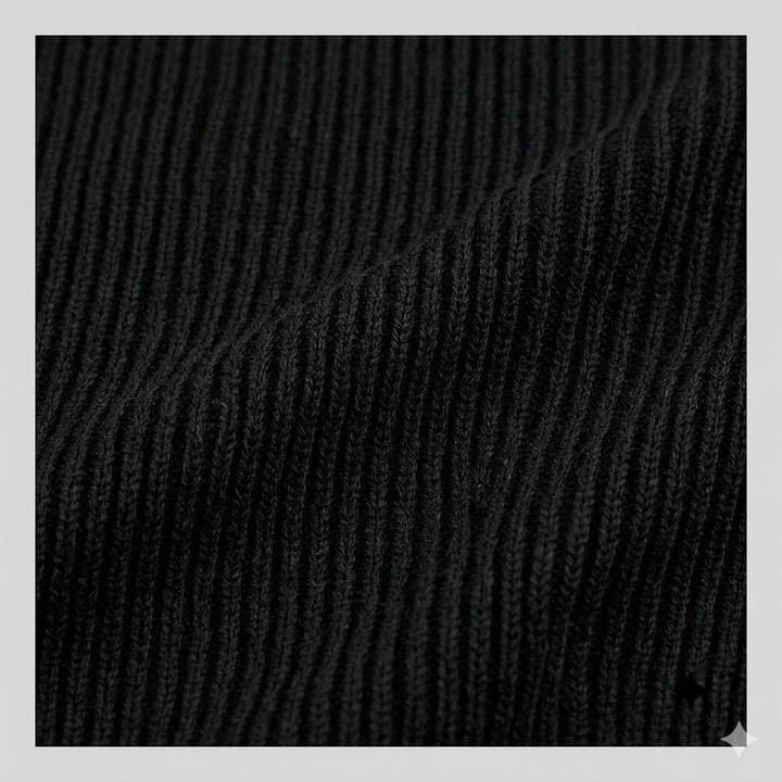 Haven halter top ribbed knit fabric close-up