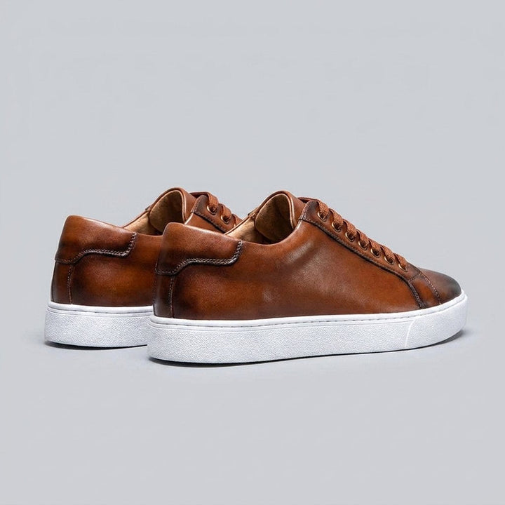 Haven leather sneaker pair rear view