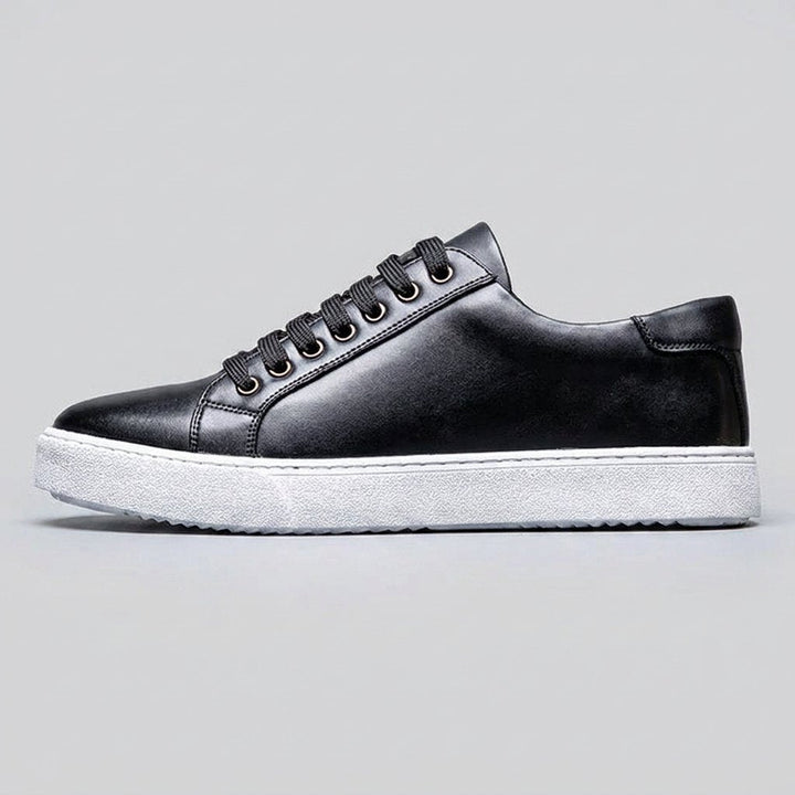 Haven leather sneaker black
