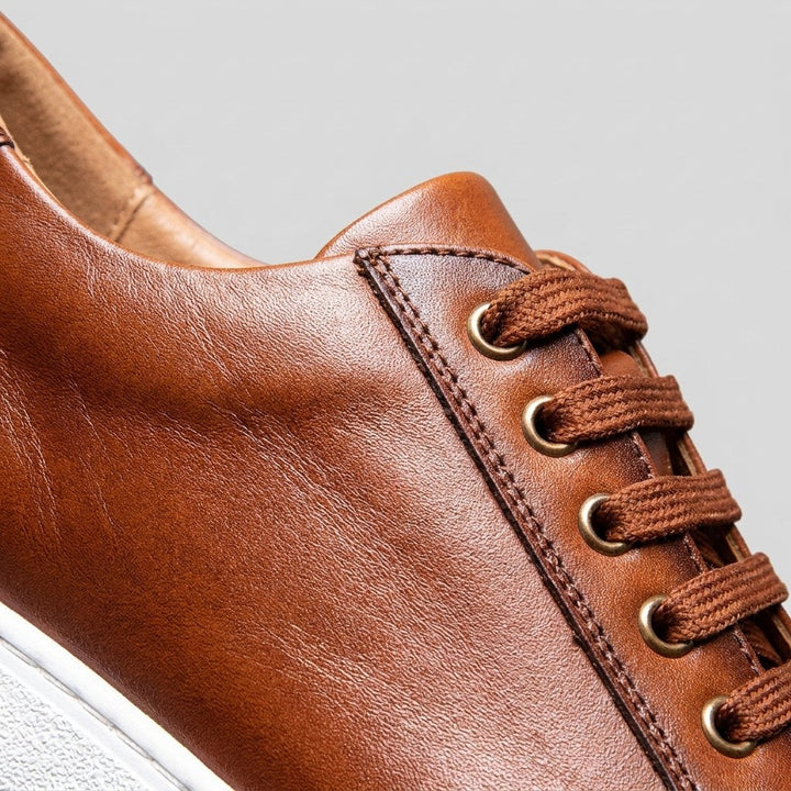 Haven leather sneaker leather detail close-up