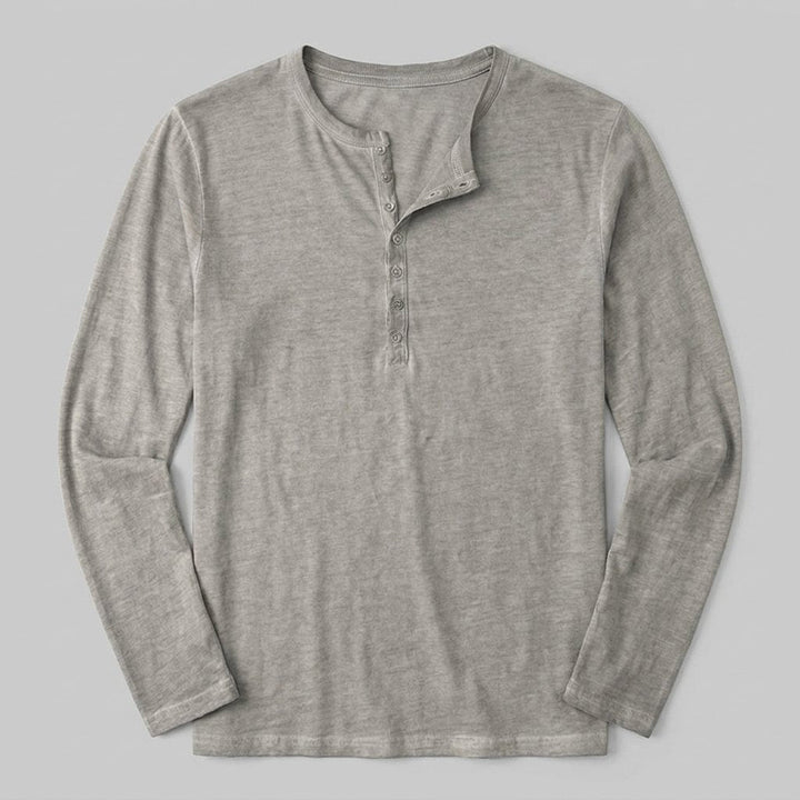 HENLEY long sleeve shirt product flat lay
