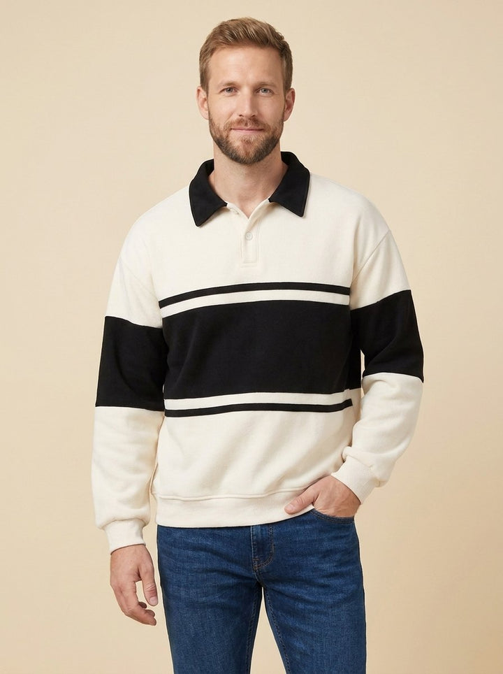 Herb stripes polo beige