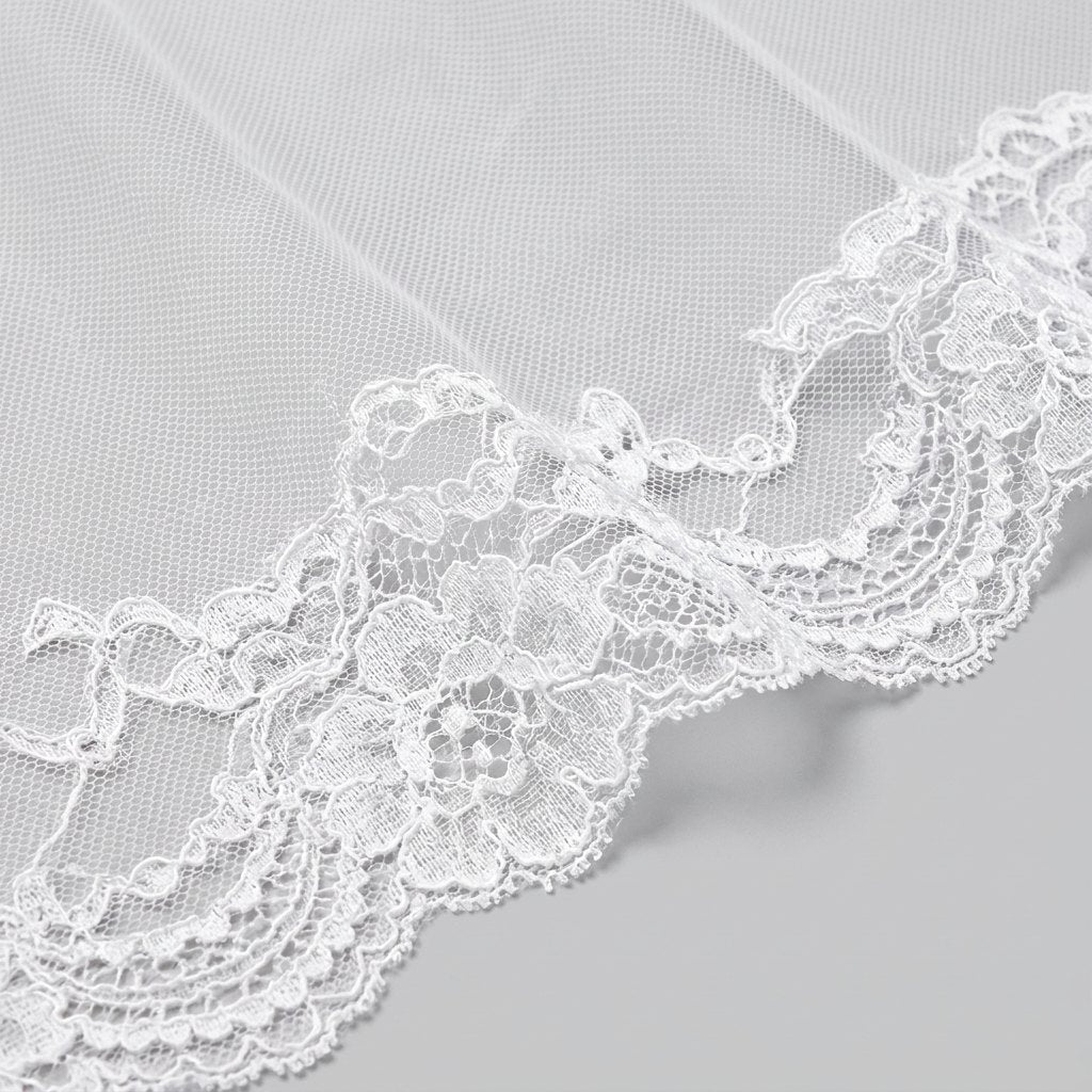 Close-up of the lace with its supportive tulle lining