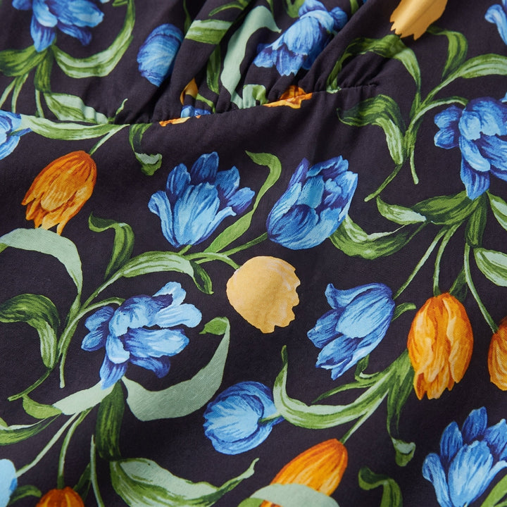 Ivy floral midi dress, floral print fabric detail