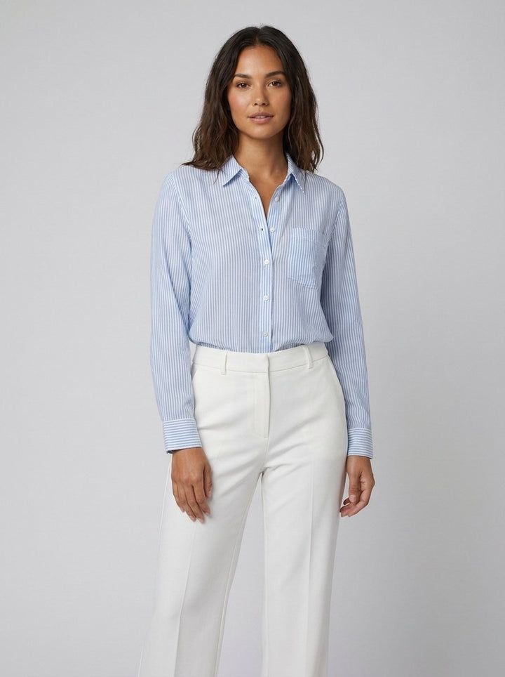 Jade striped blouse blue