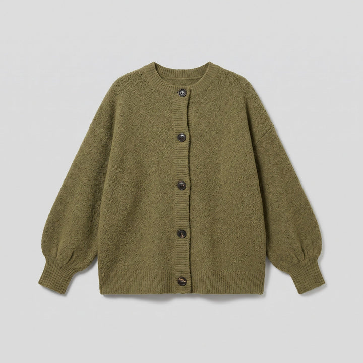 Oversized boucle cardigan, product flat lay