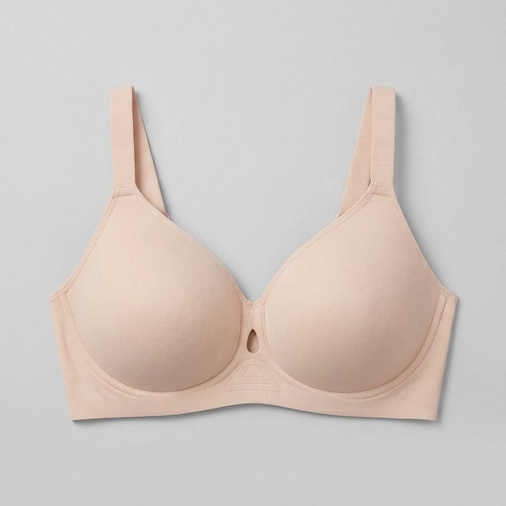 Nude jelly lift bra flat-lay