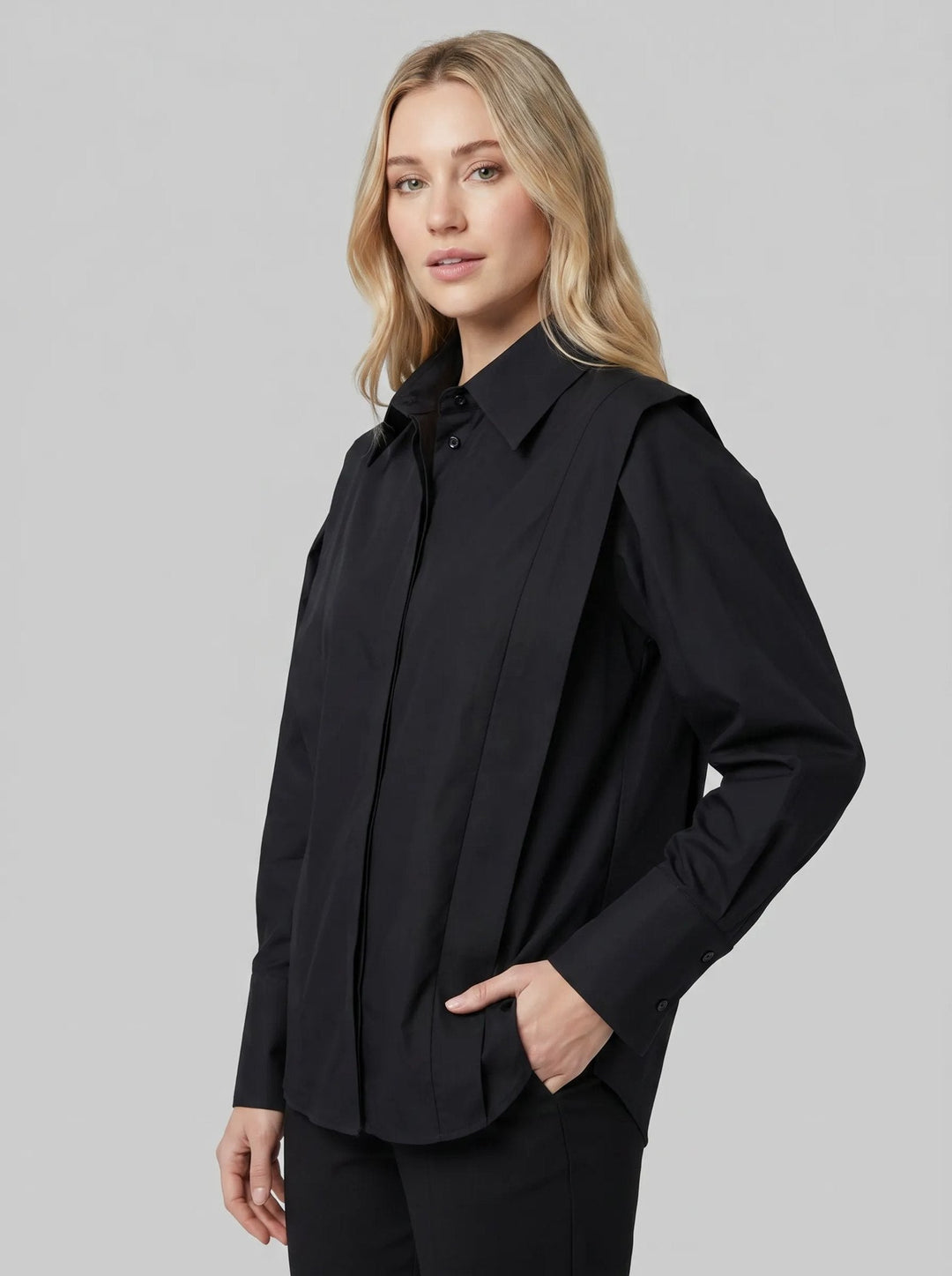 Jen classic formal blouse black