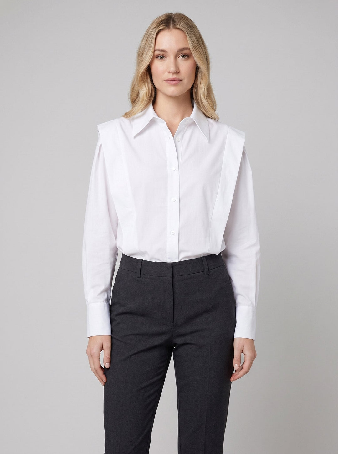 Jen classic formal blouse white