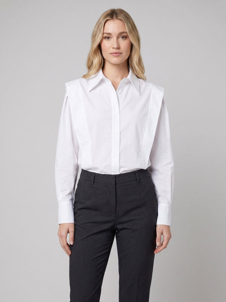 Jen classic formal blouse white